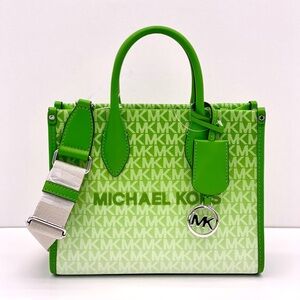 MICHAEL KORS MIRELLA SMALL SHOPPER TOTE CROSSBODY OMBRÉ